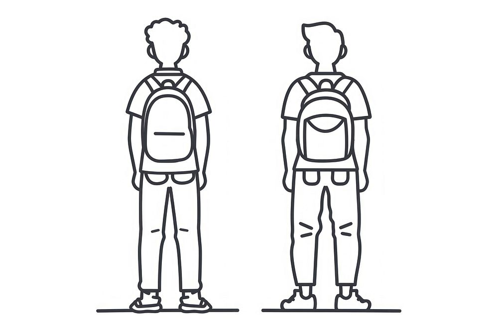 Two students with backpacks