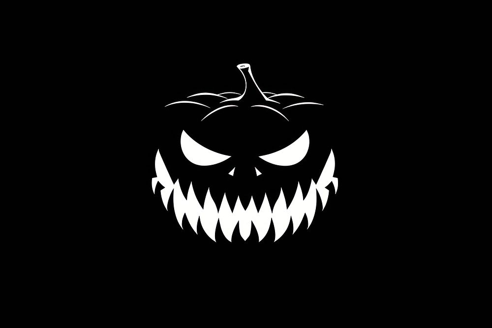 Spooky Halloween pumpkin face illustration