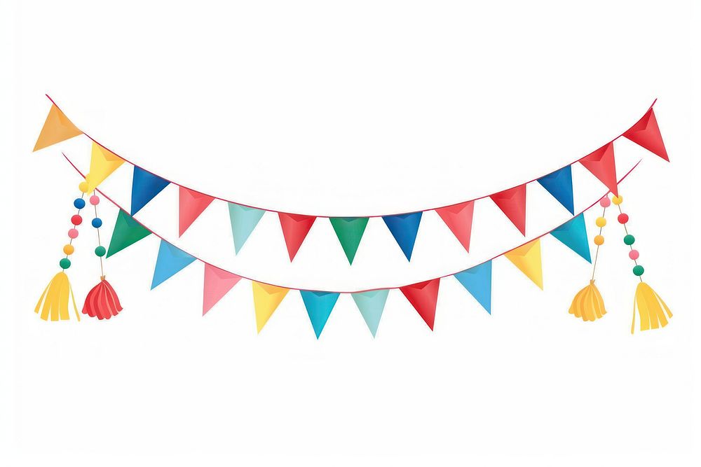 Colorful festive bunting decoration