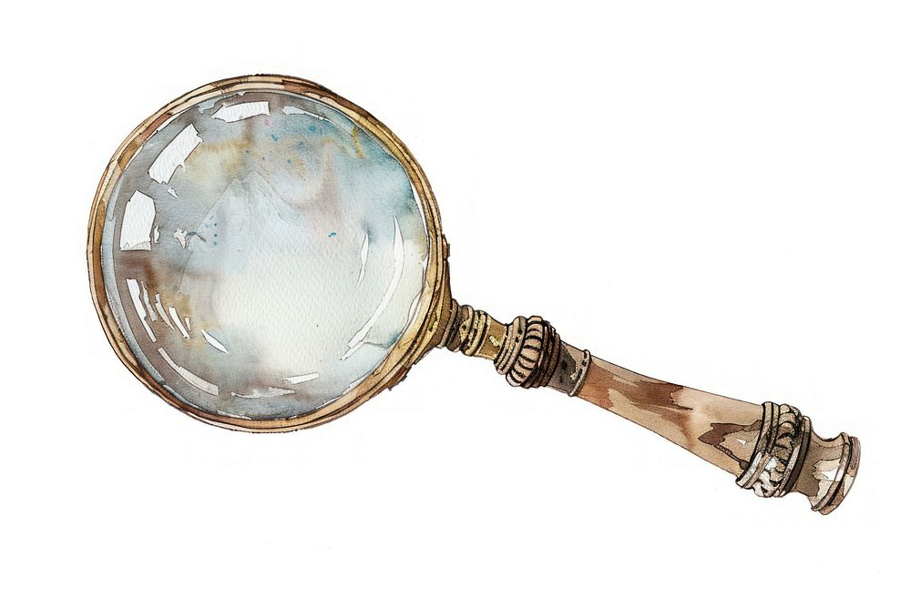 Dark academia magnifying glass smoke pipe.