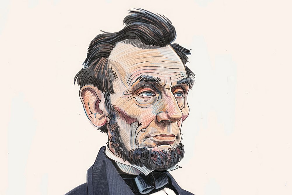 Historic figure portrait illustration