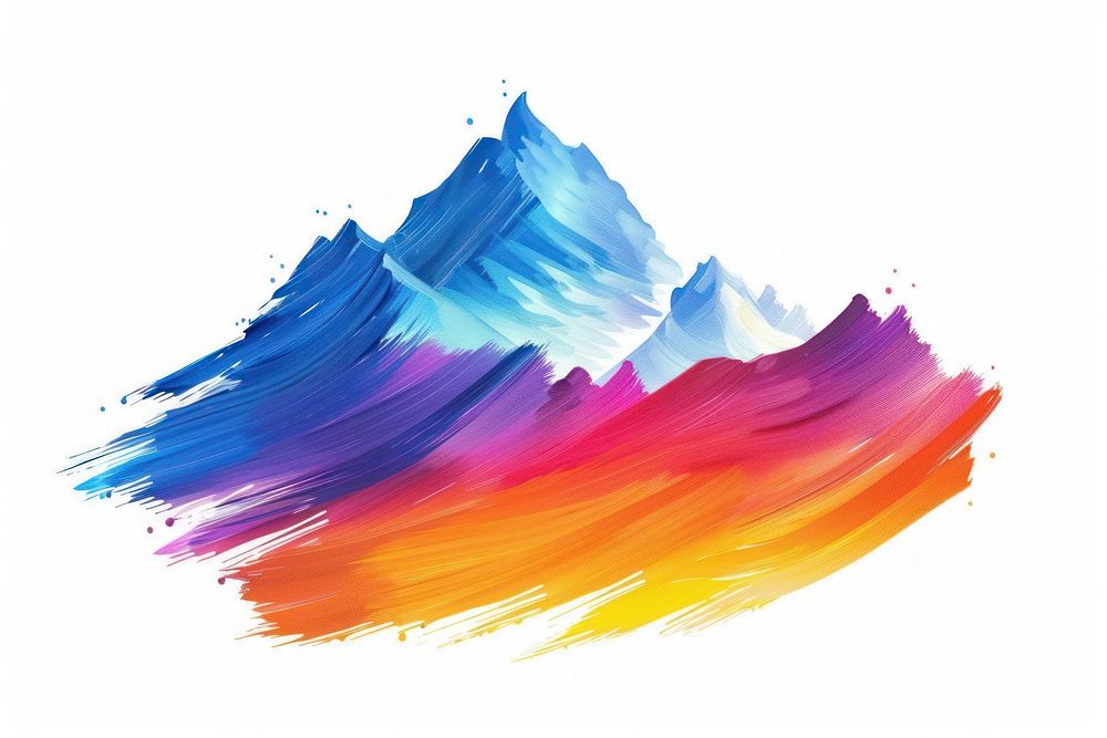 Colorful abstract mountain landscape