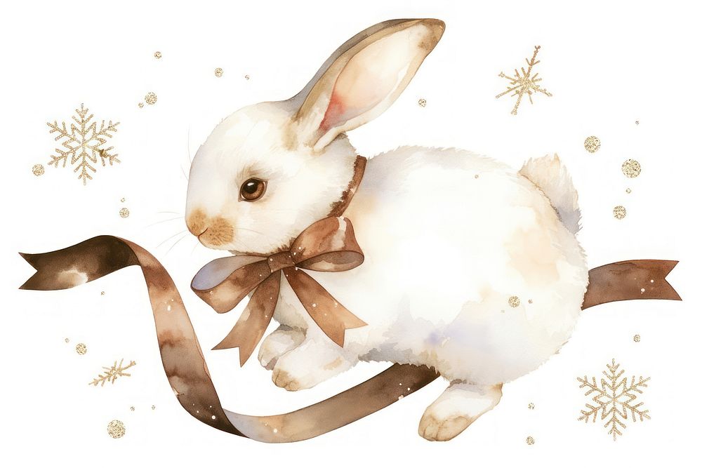 Cute festive bunny illustration