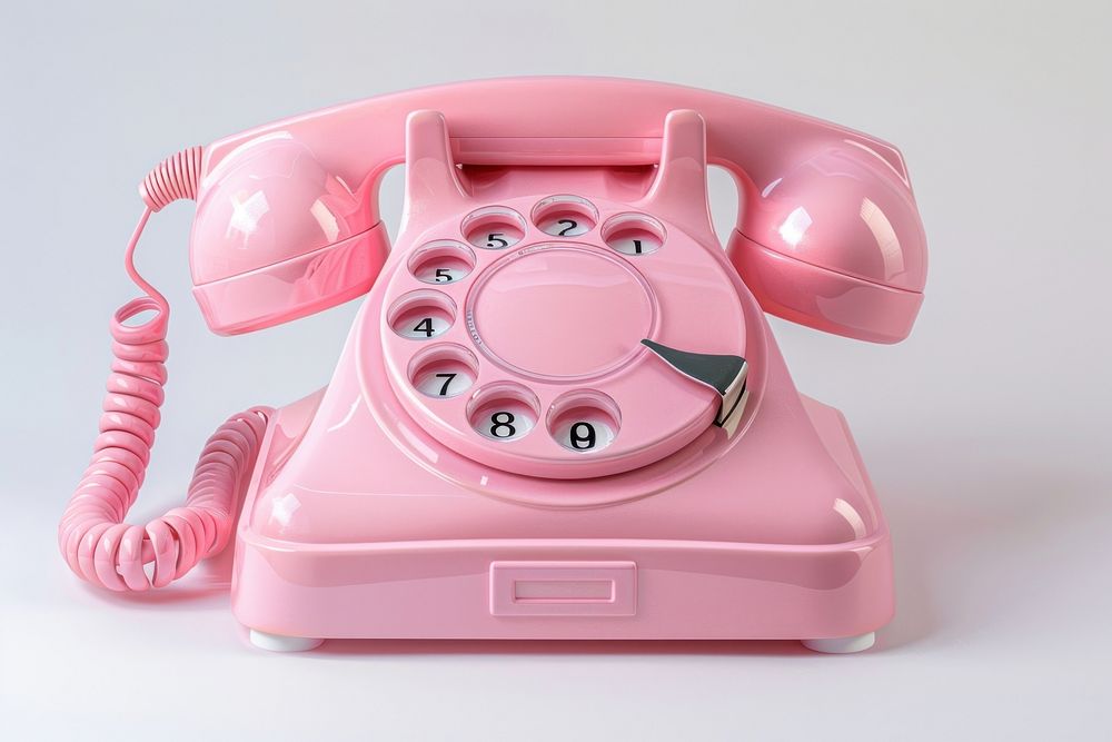 Vintage pink rotary dial telephone Free Photo rawpixel