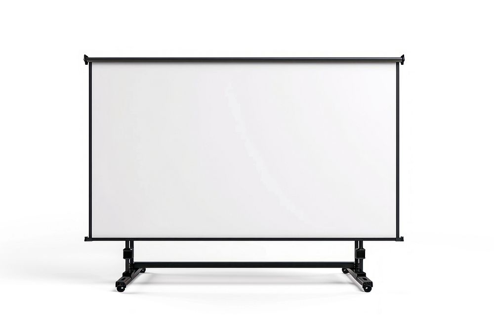 Portable projection screen for presentations.