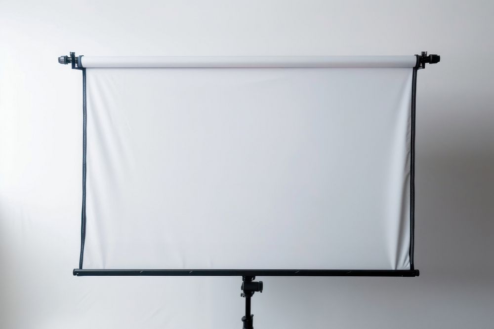 Blank projector screen for presentations