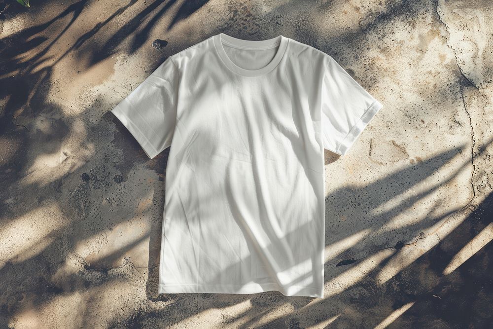 Flatlay realistic t-shirt mockup psd