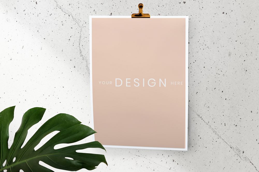 Blank peach poster template illustration