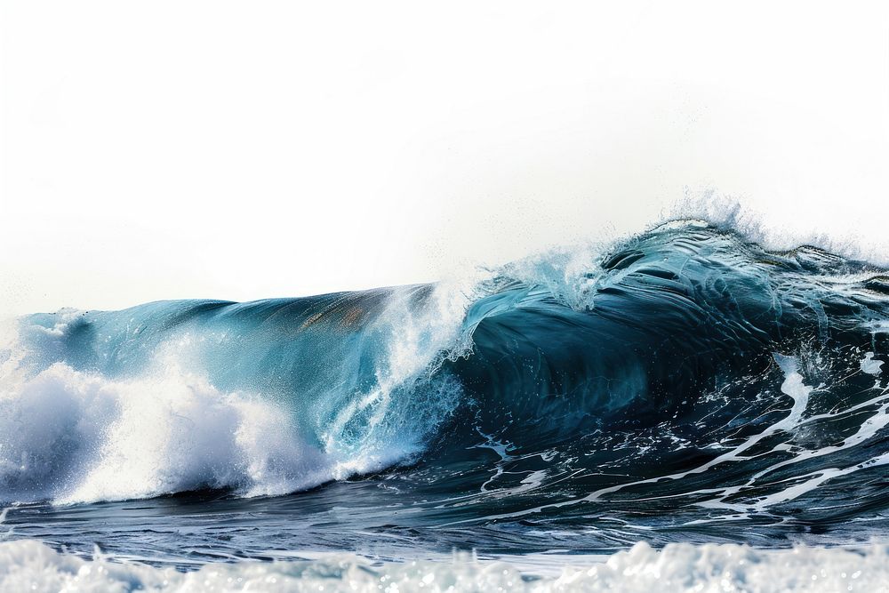 Powerful ocean wave crashing