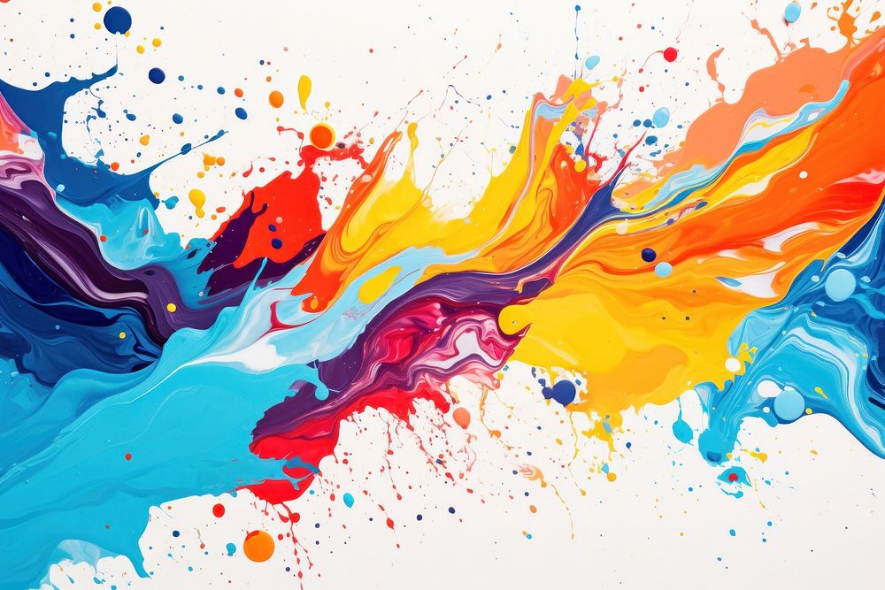 Vibrant abstract paint splashes Free Photo rawpixel