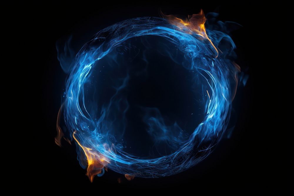 Blue Circle on Fire flame fire accessories accessory.