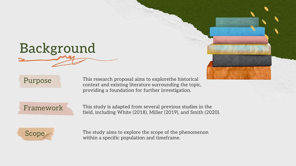 Thesis proposal presentation template vector premium vector template
