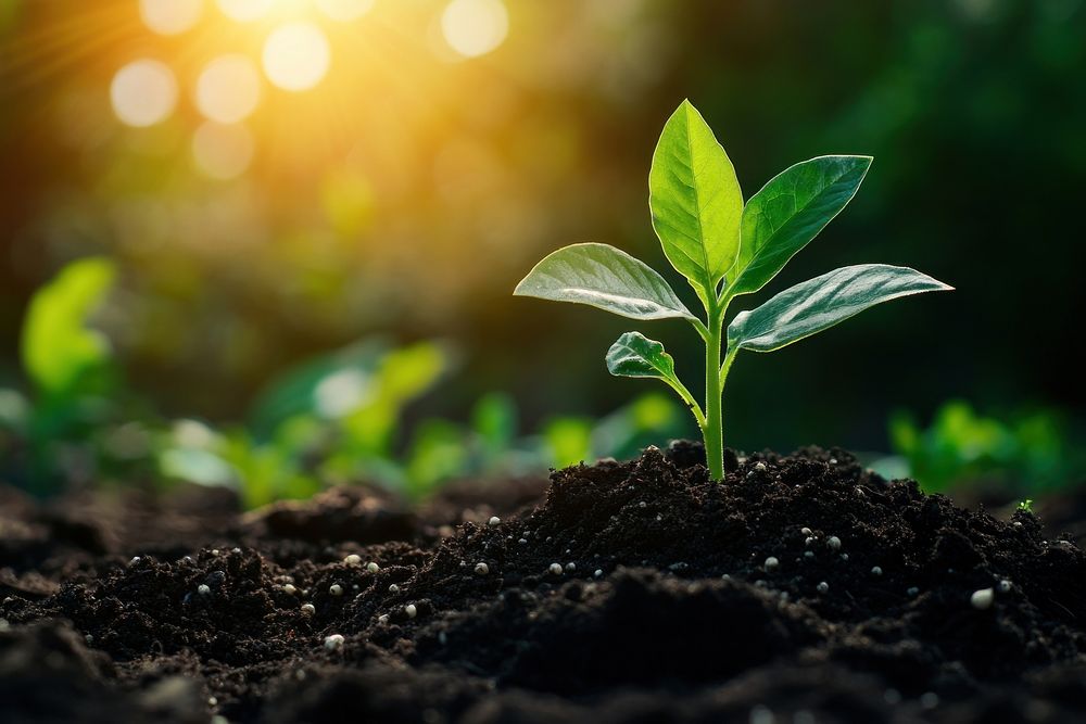 Young plant in fertile soil Free Photo rawpixel