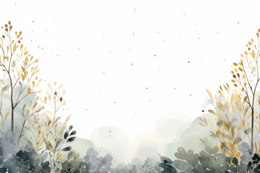 Winter watercolor background elements elegant nature.