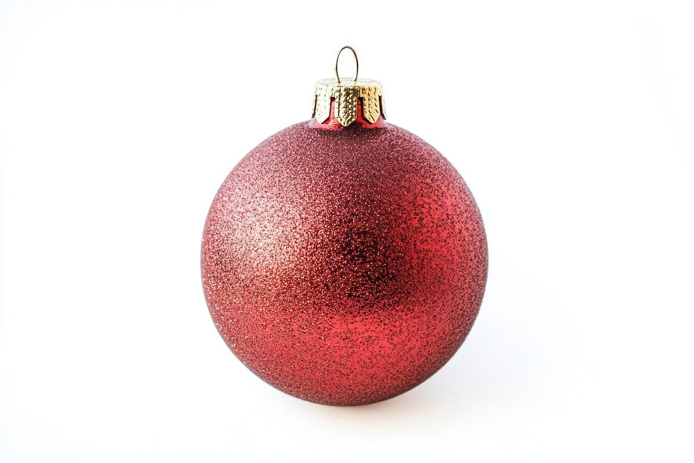 Glittery red Christmas ornament ball