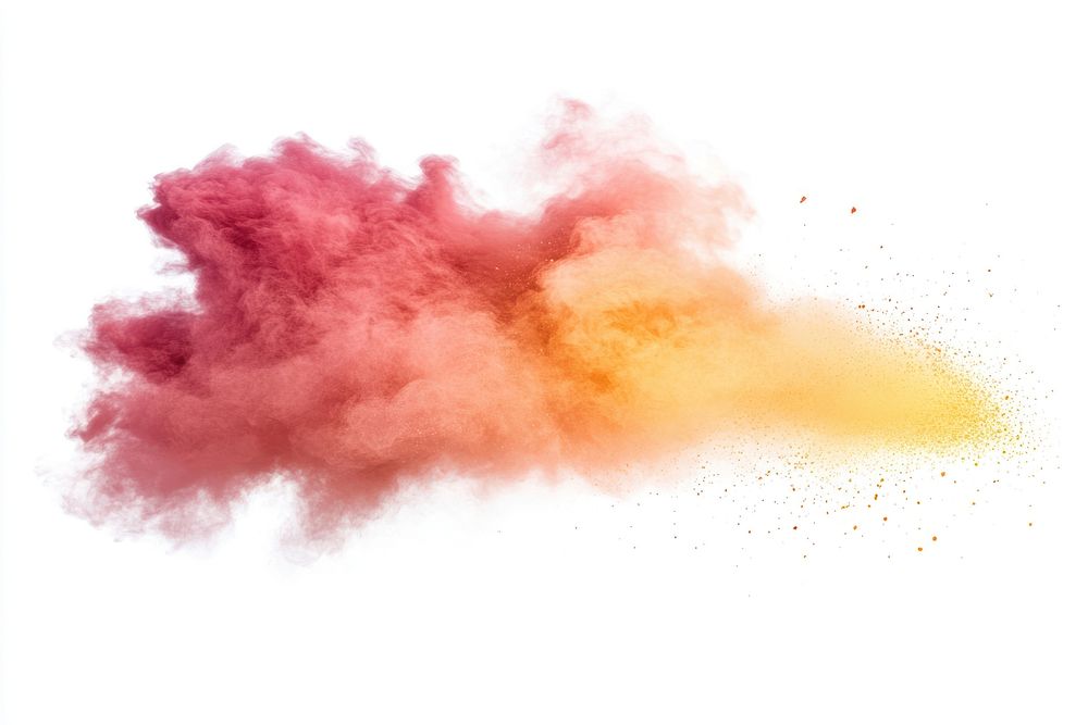 Vibrant colorful powder explosion isolated