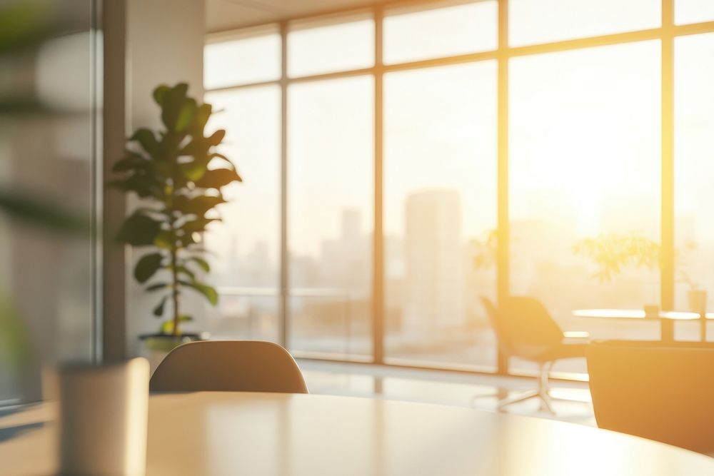 Modern office interior indoors window.