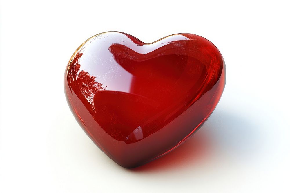 Glossy red heart illustration