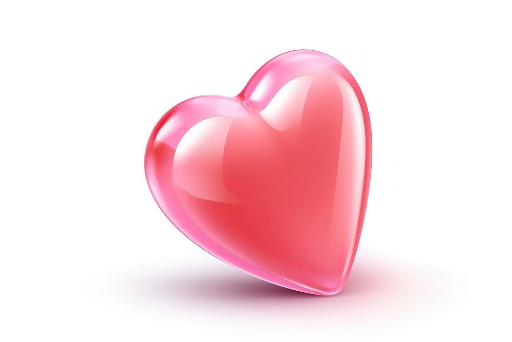 Glossy pink heart illustration