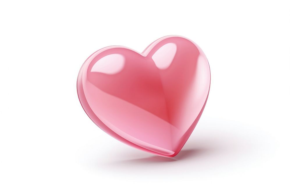 Glossy pink heart illustration