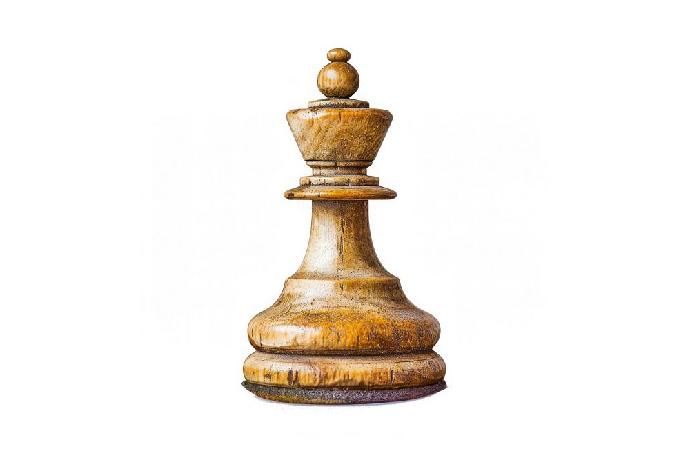 Vintage wooden chess king piece