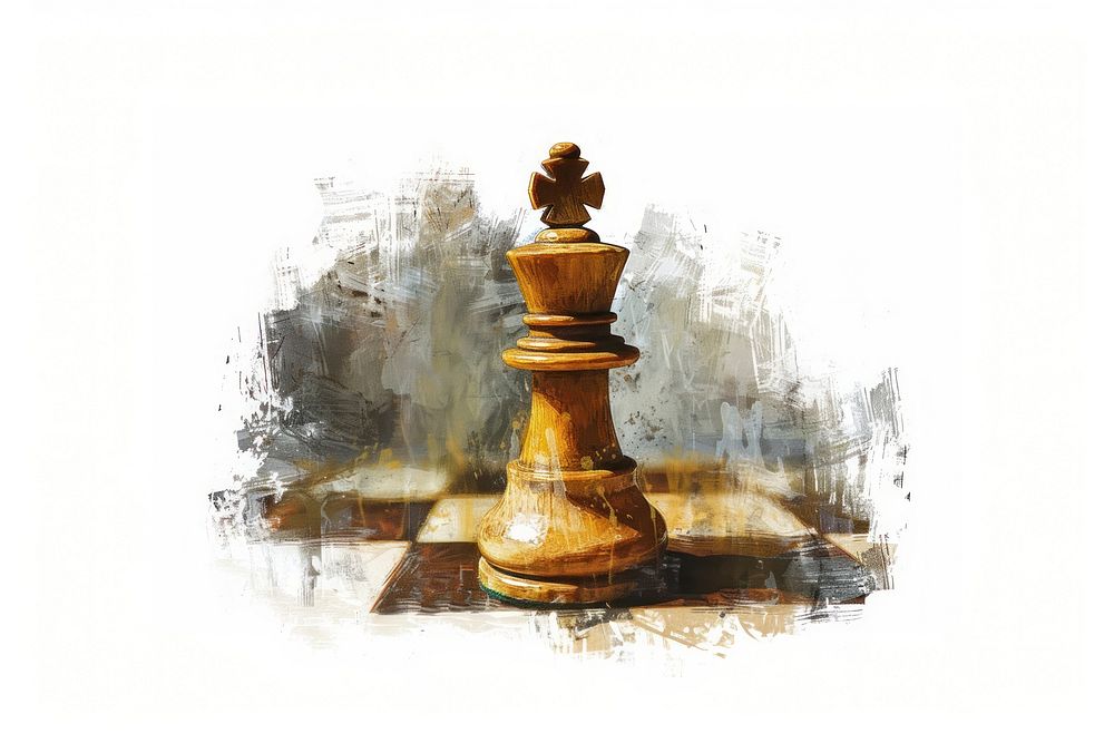 Artistic chess king piece