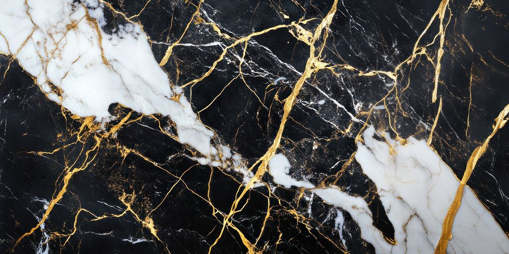 Black and white marble background black veins.