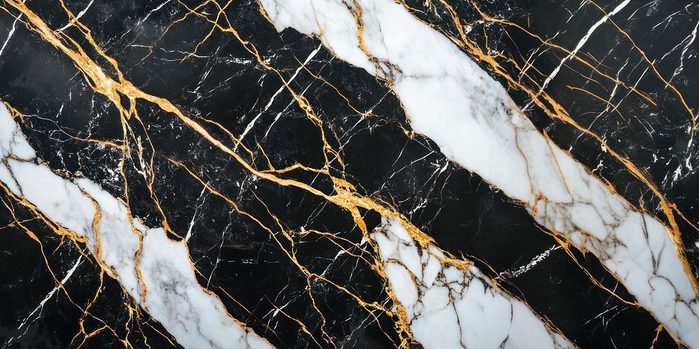 Black and white marble background with golden veins resolution elegant texture.