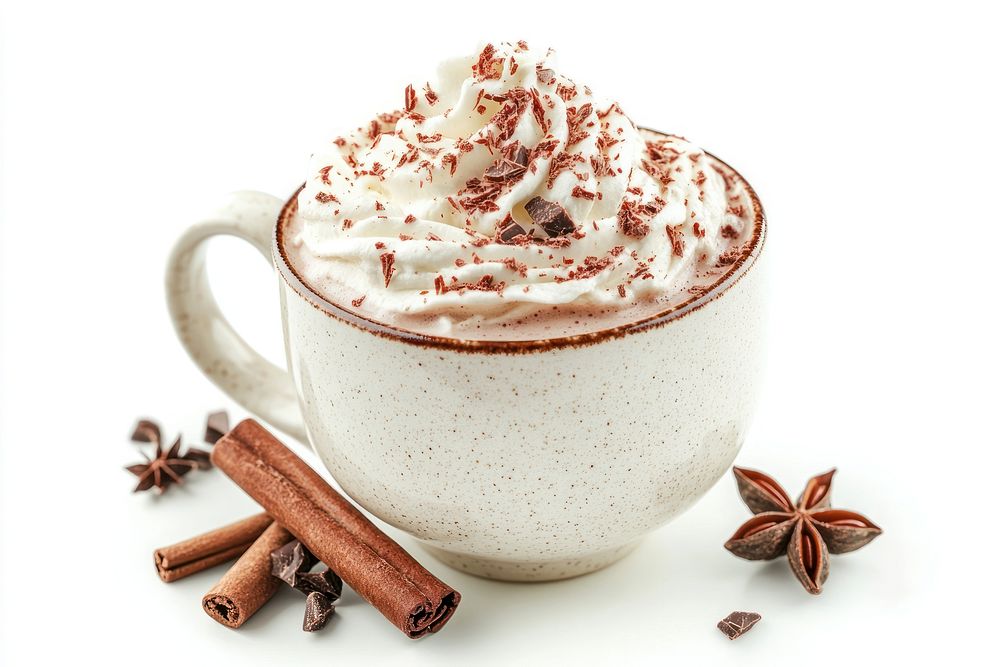 Christmas hot chocolate cream background dessert.