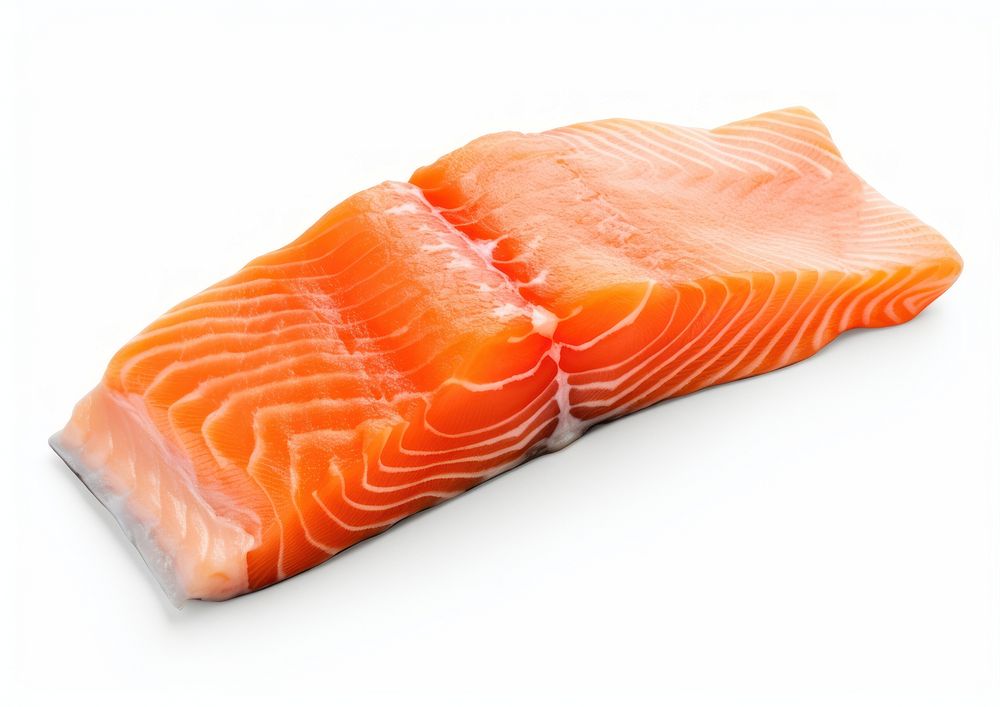 Fresh raw salmon fillet slice