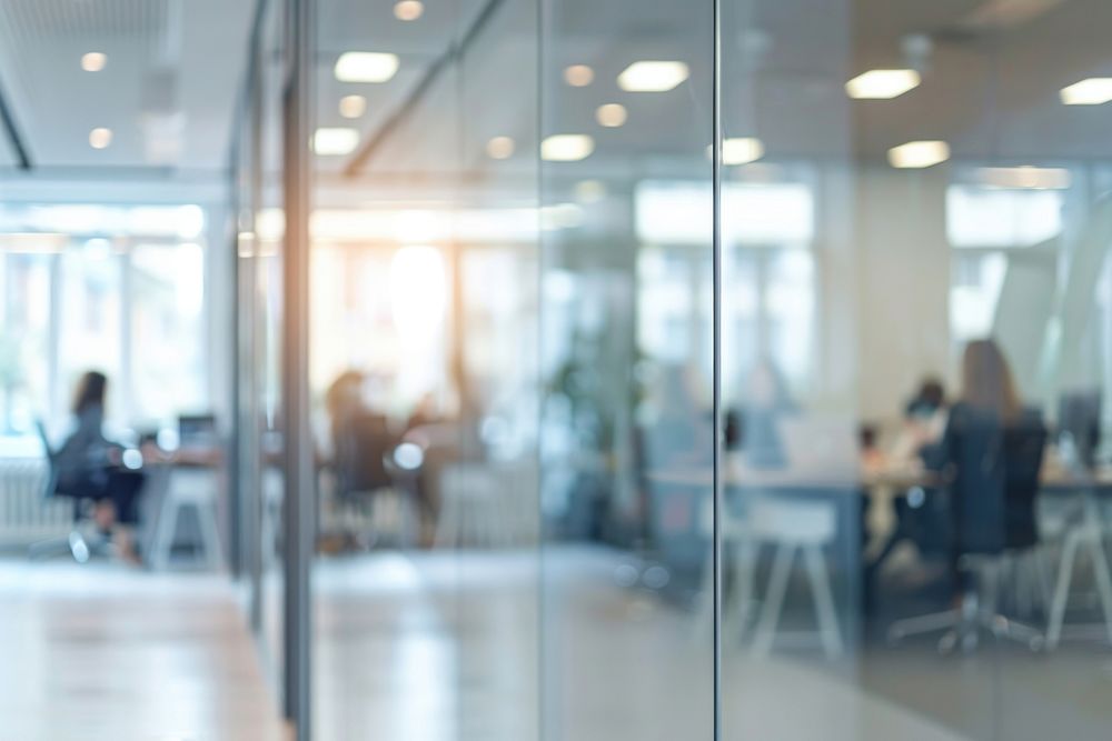 Blurred modern office background person restaurant cafeteria.