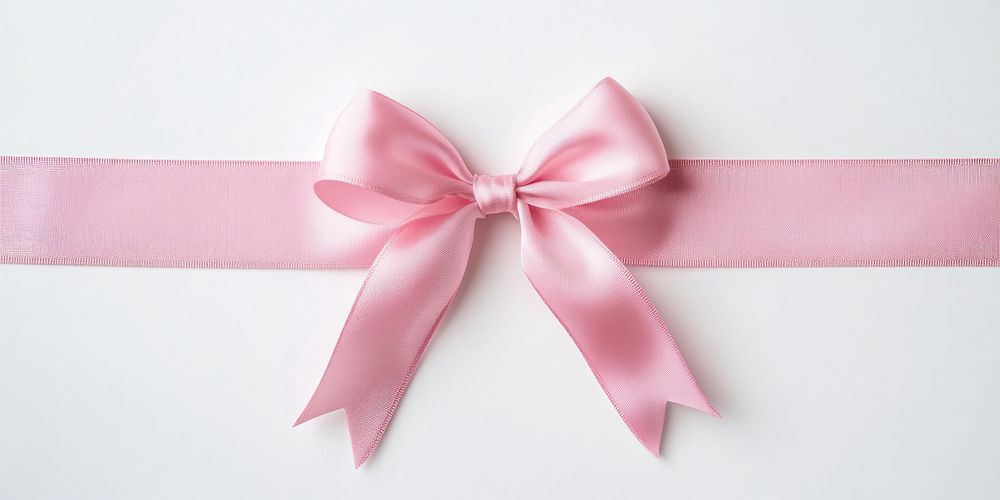 Pink ribbon with a bow accessories decoration accessory.