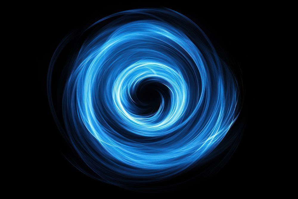 Abstract blue swirling vortex