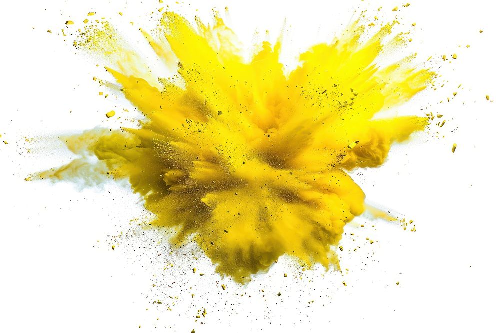 Yellow explosion background powder creative.