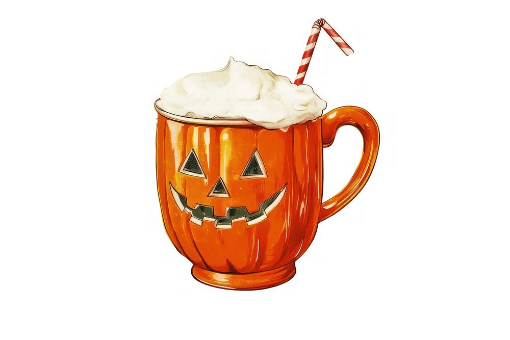 One Halloween hot drink halloween beverage cream.