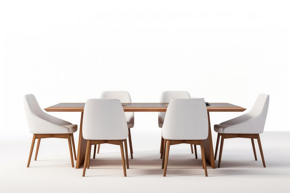 Modern dining table with chairs