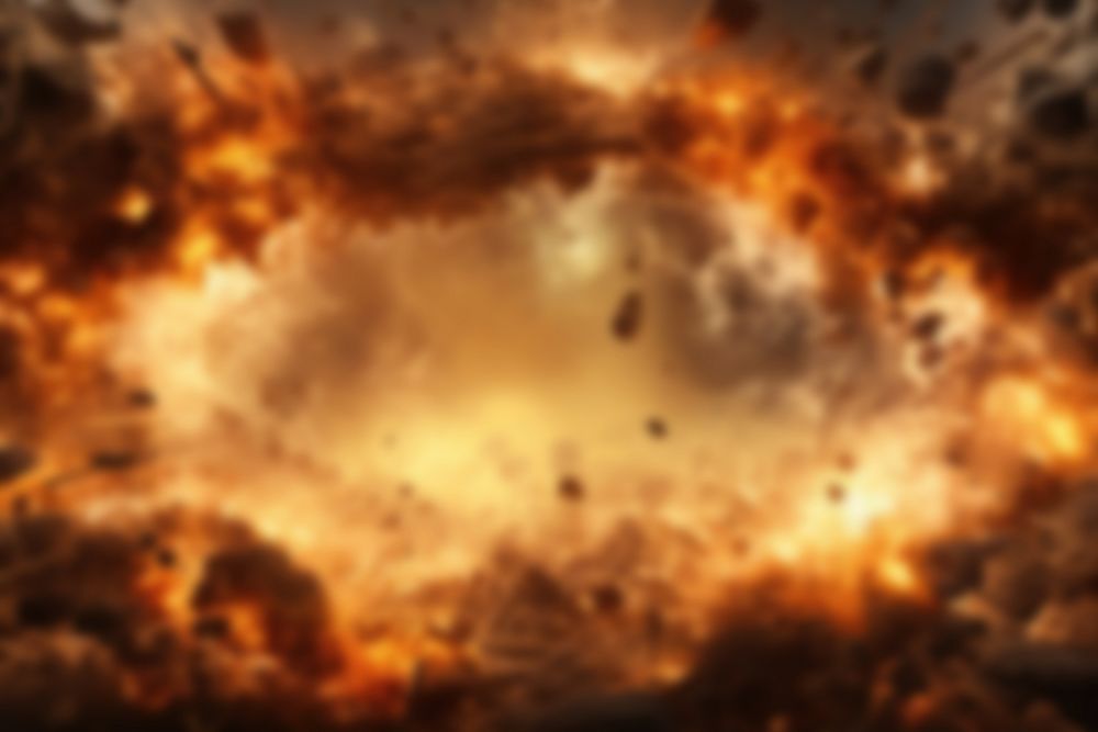 Bomb explosion effect backdrop design