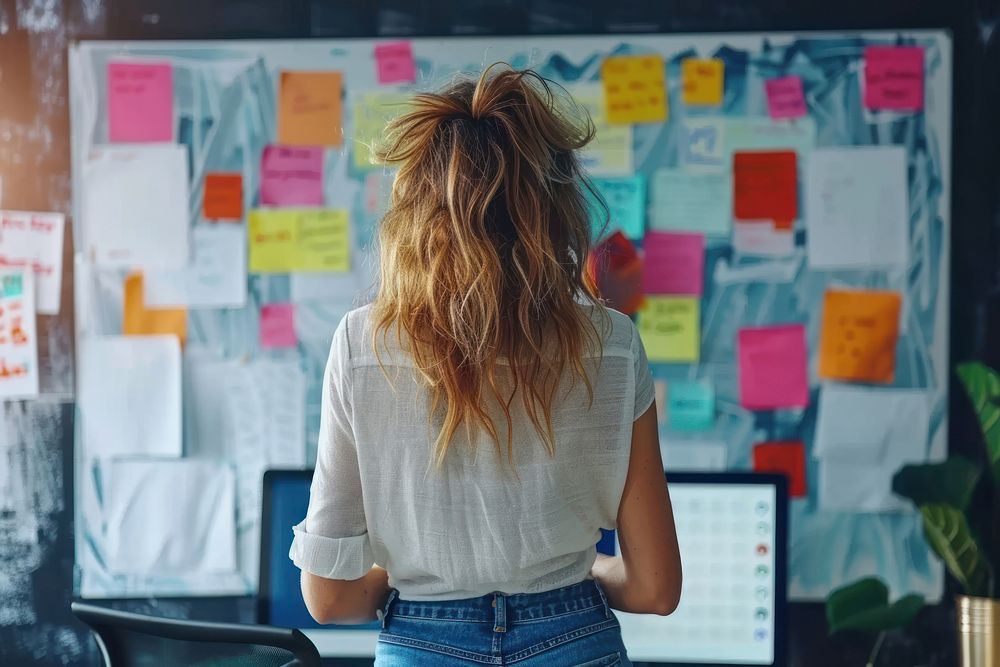 Light Shop creative team brainstorming in modern office space