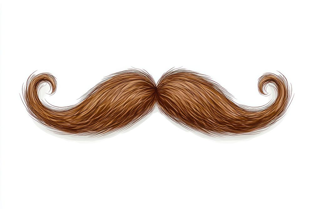 Brown mustache illustration vector style.