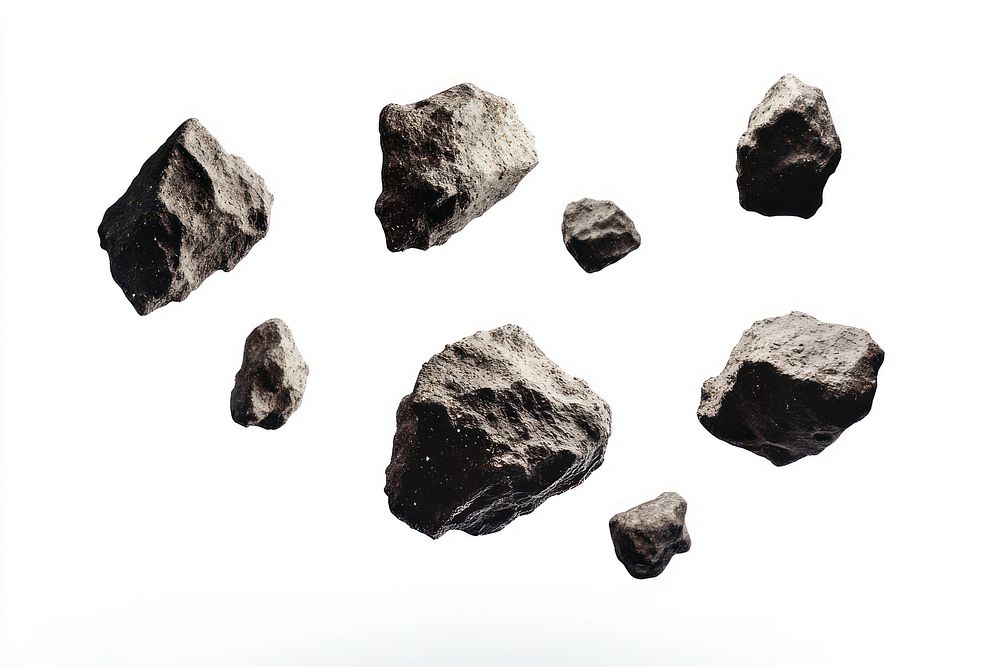 Asteroid asteroids floating isolated.