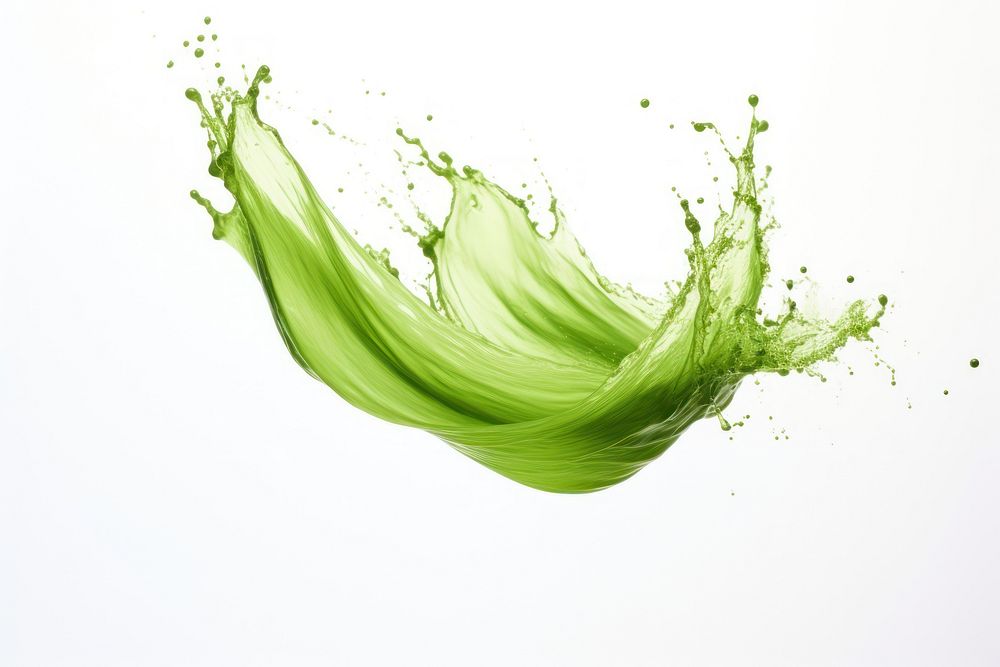 Matcha splash abstract green art.