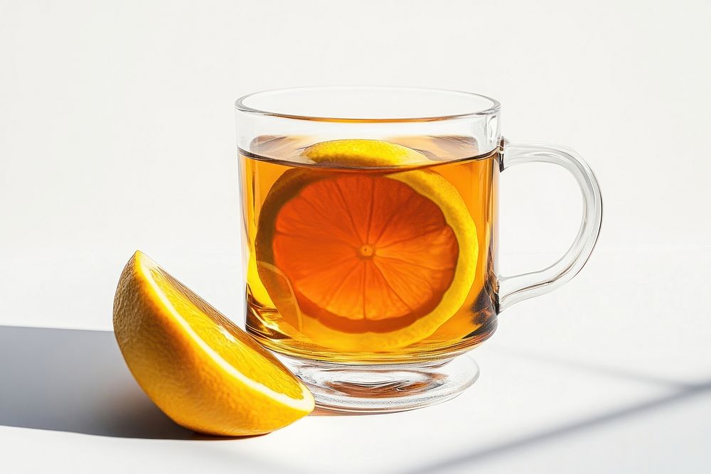 A glass of winter hot toddy minimalist beverage drink.