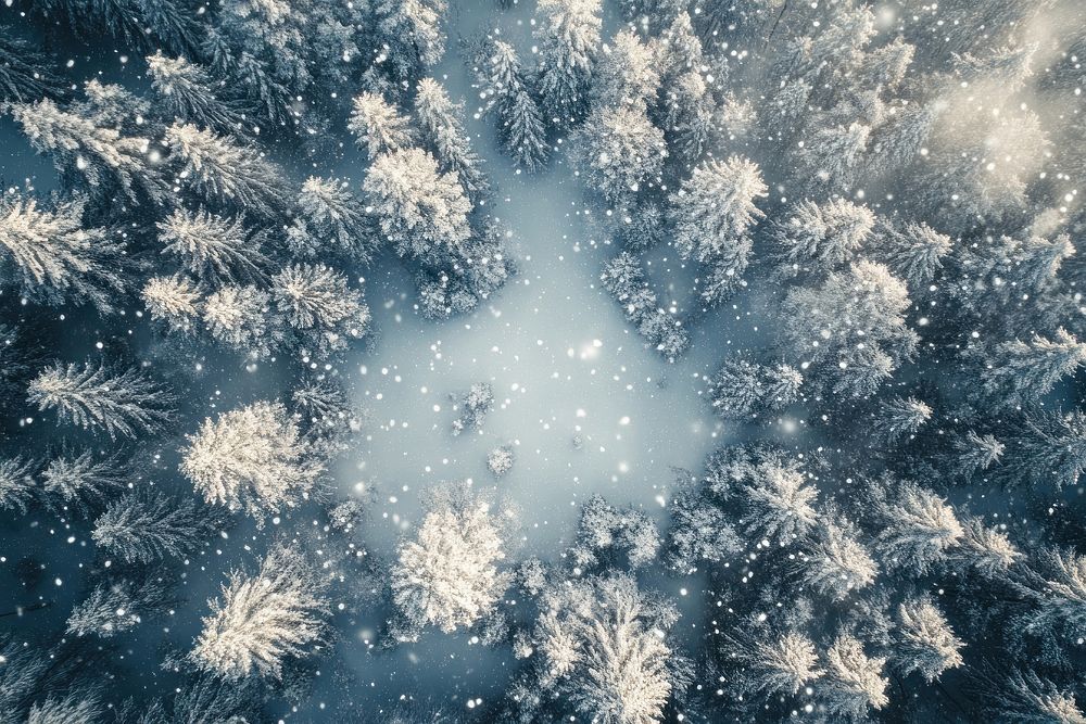 Forest snow snow-covered nature.