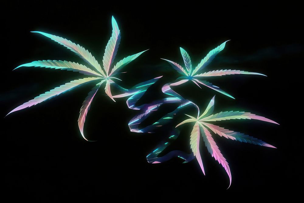 Cannabis illustration modification psychedelic.