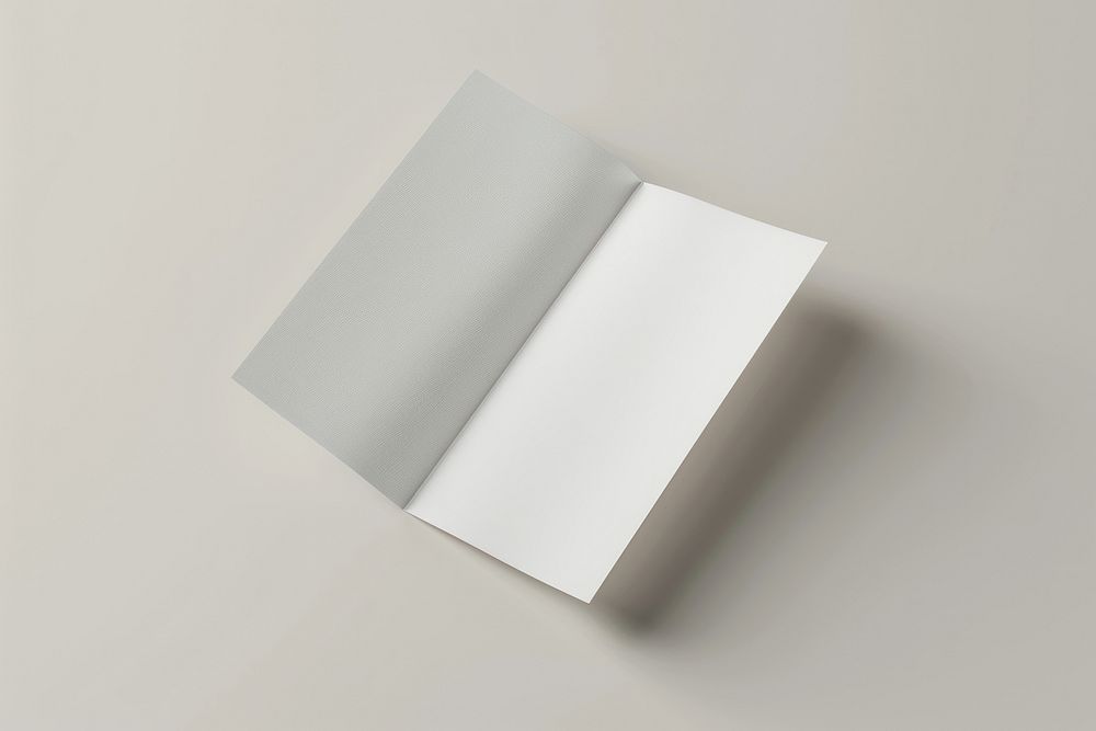 Folded poster mockup minimalist paper blank.