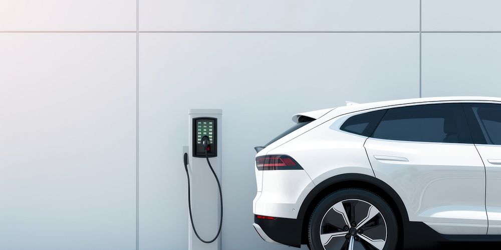 Electric car charging station modern