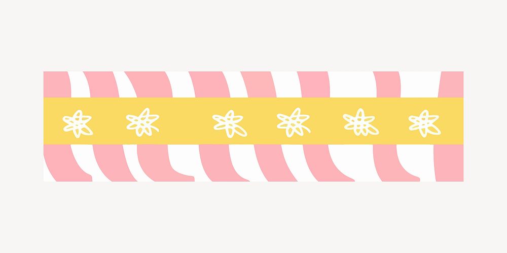 Cute washi tape notes illustration vector