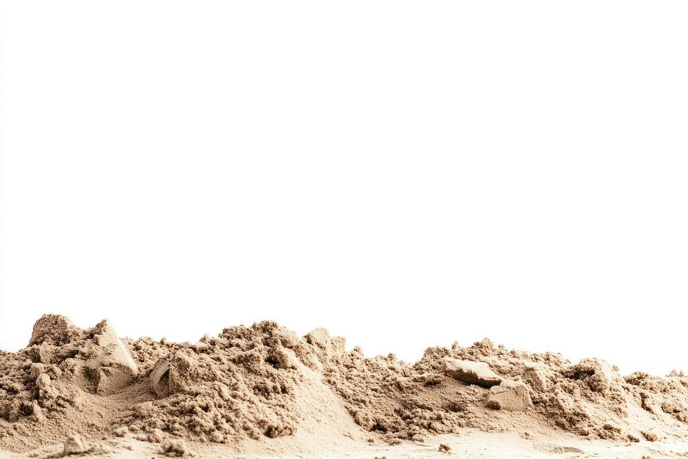 Fine sand pile isolated background