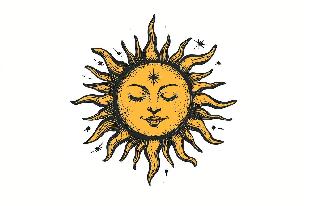 A sun art illustration celestial.