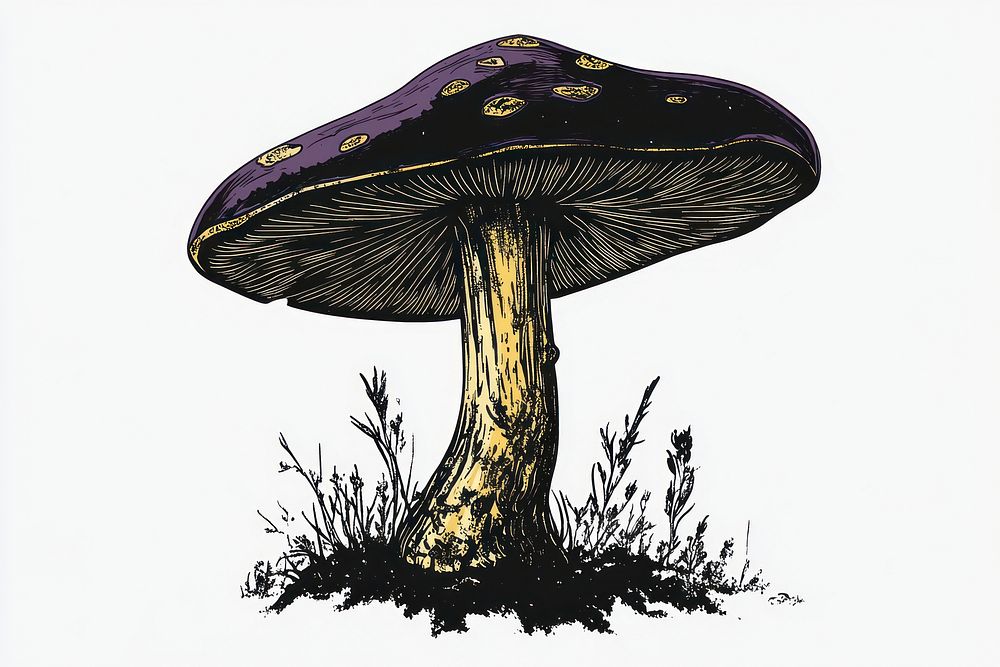 A mushroom illustration artwork fungus.